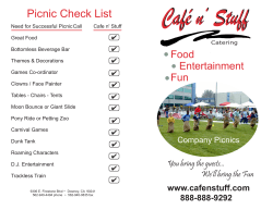 Company Picnics Menu