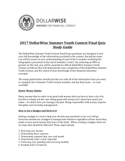 to view the Summer Youth Contest Study Guide