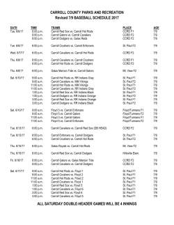 7/9 Baseball Schedule 2017
