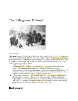 The Underground Railroad - Willingboro School District