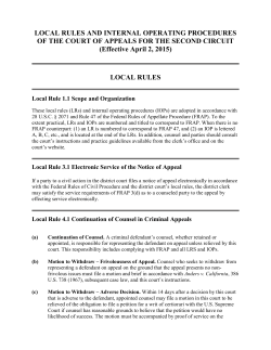 Local Rules for the Second Circuit