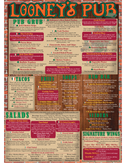 PUB GRUB - Looney`s Pub