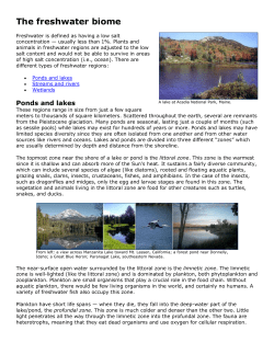 The freshwater biome