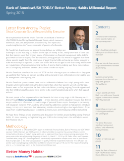Better Money Habits Millennial Report