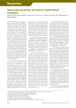 Human cells and tissues - World Health Organization