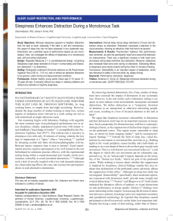Sleepiness Enhances Distraction During a Monotonous Task