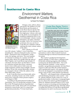 Environment Matters, Geothermal in Costa Rica