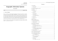 Geographic Information Systems