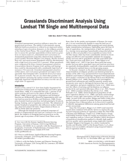 Grasslands Discriminant Analysis Using Landsat TM Single
