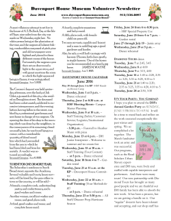 June 2016 - Davenport House Museum