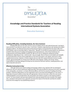Knowledge and Practice Standards for Teachers of Reading