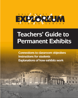 a copy of the new Teachers` Guide to Permanent Exhibits