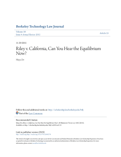 Riley v. California, Can You Hear the Equilibrium Now?