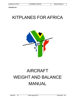 APPENDIX AN Weight and Bal Rev B