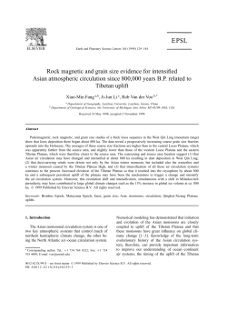 Rock magnetic and grain size evidence for intensified Asian