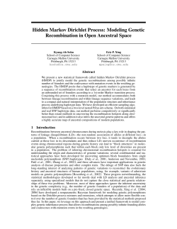 Hidden Markov Dirichlet Process: Modeling Genetic Recombination