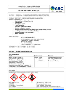 HYDROCHLORIC ACID 33% - P.T. Asahimas Chemical