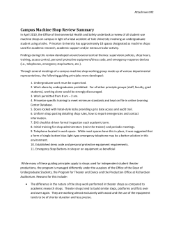 Campus Machine Shop Review Summary