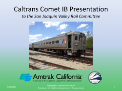 Caltrans Comet IB SJVRC Presentation