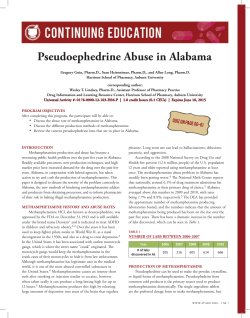 Pseudoephedrine Abuse in Alabama