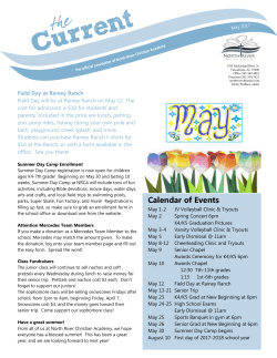 Calendar of Events - North River Christian Academy