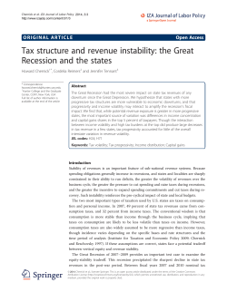 Tax structure and revenue instability: the Great Recession and the