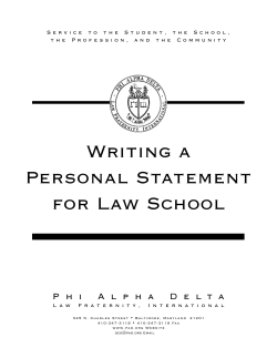 Writing a Personal Statement for Law School