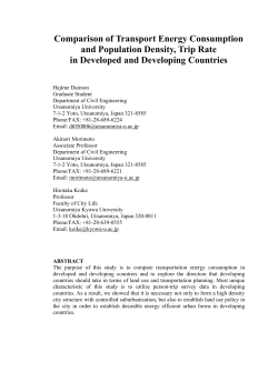 Comparison of Transport Energy Consumption and Population