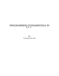 programming fundamentals in c++
