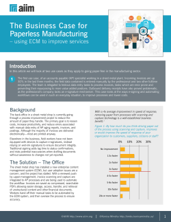 The Business Case for Paperless Manufacturing