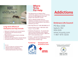 Addictions - Embrace Life Council