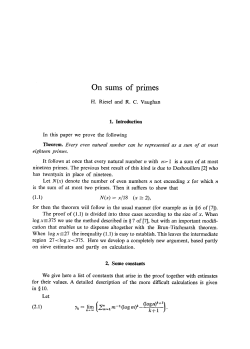 On sums of primes