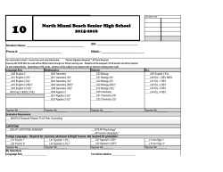 NMB 10TH - North Miami Beach Senior High School
