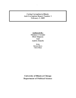Curing Corruption In Illinois: Anti-Corruption