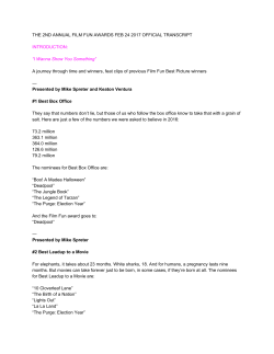 THE 2ND ANNUAL FILM FUN AWARDS FEB 24 2017 OFFICIAL