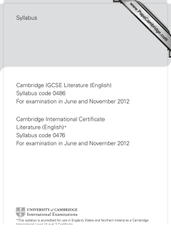 English Literature 0486, 0476.indd