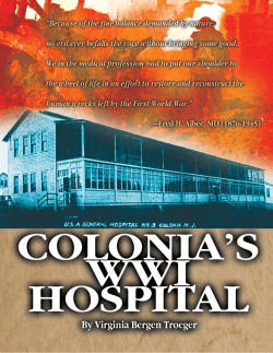 Colonia`s WWI Hospital by Virginia Bergen