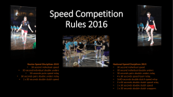 Speed Competition Disciplines 2015