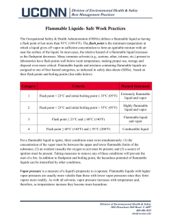 Flammable Liquids- Safe Work Practices