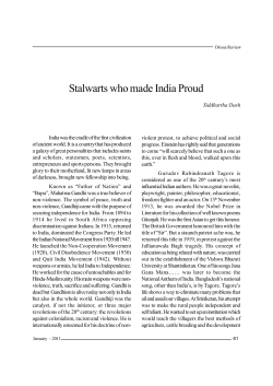 Stalwarts who made India Proud