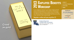 EmployEE BEnEfits Workshop - Society of Louisiana CPAs