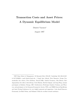Transaction Costs and Asset Prices: A Dynamic Equilibrium