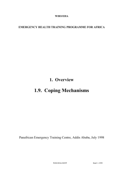 1.9. Coping Mechanisms - World Health Organization