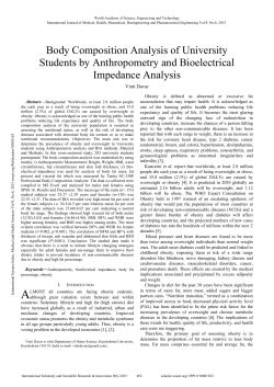 Body Composition Analysis of University Students by Anthropometry