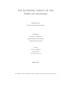 The Economic Impact of the Ports of Louisiana