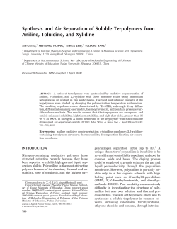 Synthesis and Air Separation of Soluble Terpolymers from Aniline