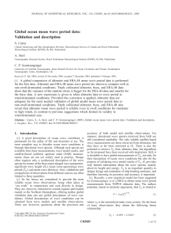 Global ocean mean wave period data: Validation and description
