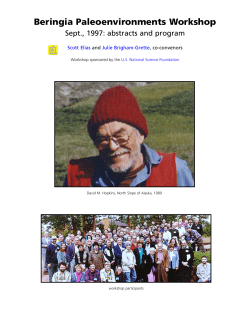 Beringia abstracts mod - INSTAAR