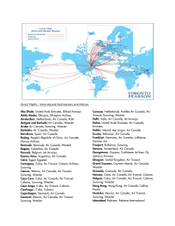 Direct Flights : International Destinations and Airlines