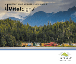2014 Vital Signs - Clayoquot Biosphere Trust